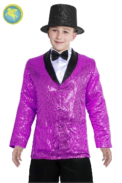 GIACCA PAILLETTES FUCSIA BAMBINO